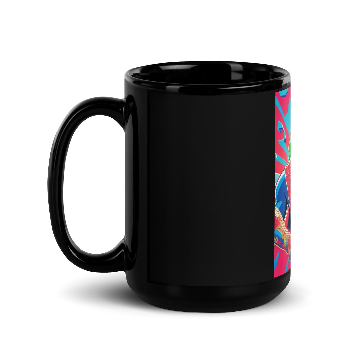 Black Glossy Spider man Mug